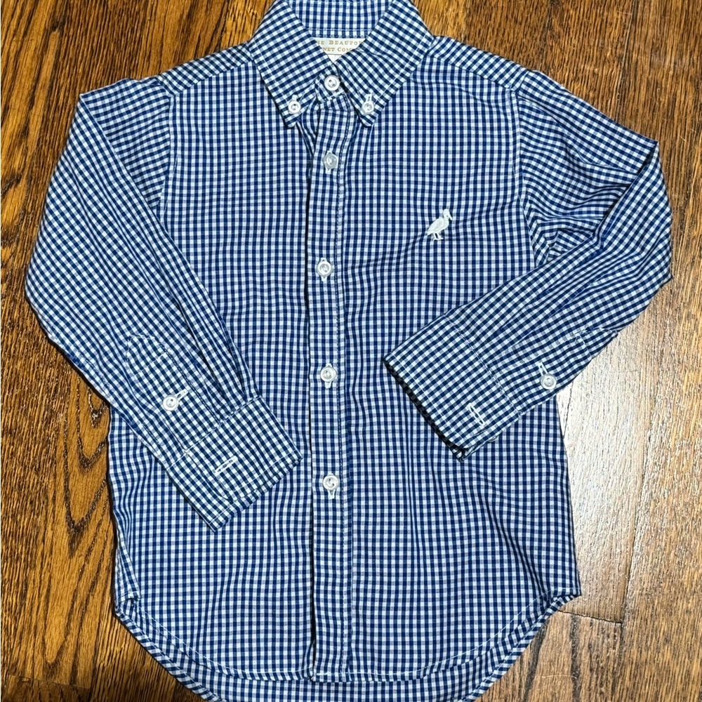 TBBC Navy & White Gingham Button Down